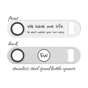 Positive words add initials white bar key