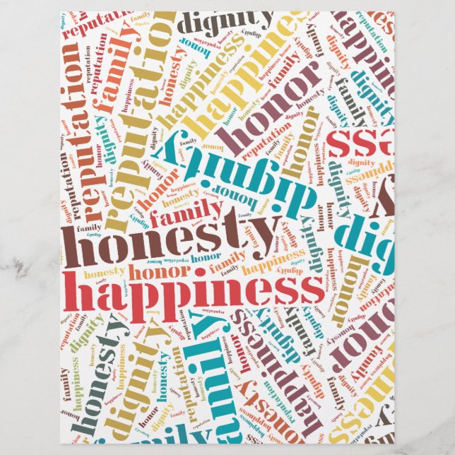 Positive words cloud flyer (Front)