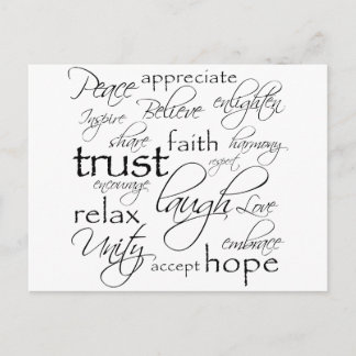 Positive Words Customize Product Postcard