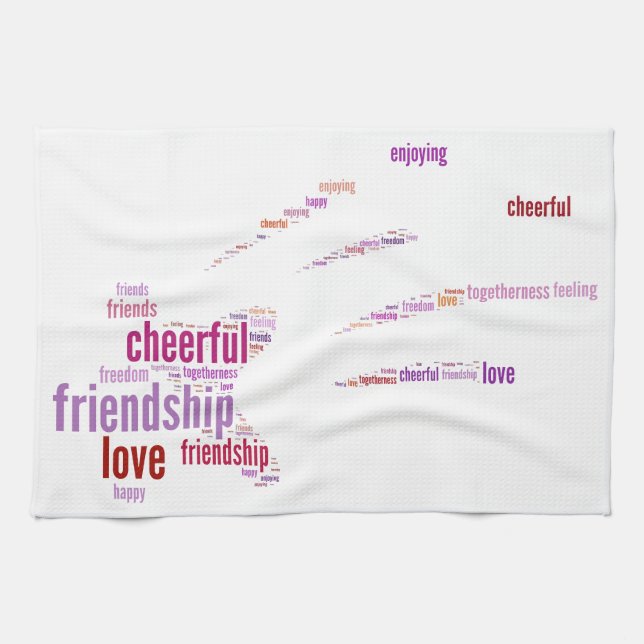 Positive words design kitchen towel (Horizontal)