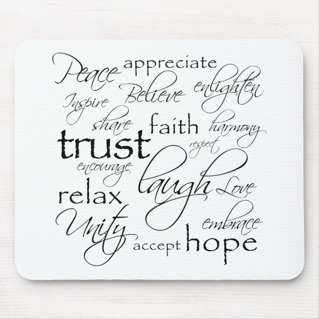 Positive Words Items Mouse Pad (Front)