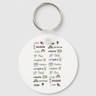 Positive Words Keychain