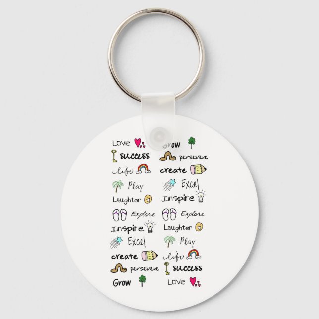 Positive Words Keychain (Front)