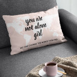 Positive You Are Not Alone Girl Motivation Quote Accent Pillow<br><div class="desc">Positive You Are Not Alone Girl Motivation Quote</div>