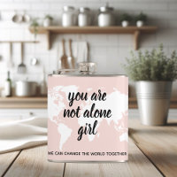 Positive You Are Not Alone Girl Motivation Quote