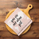 Positive You Are Not Alone Girl Motivation Quote Kitchen Towel<br><div class="desc">Positive You Are Not Alone Girl Motivation Quote</div>