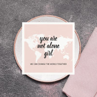 Positive You Are Not Alone Girl Motivation Quote