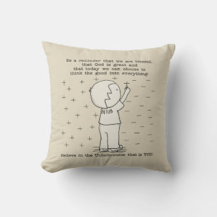Positively Blessed Throw Pillow