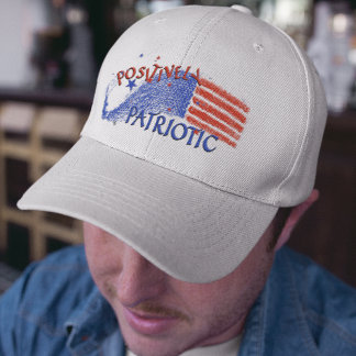 POSITIVELY PATRIOTIC LOVE AMERICA FLAG  TRUCKER HAT