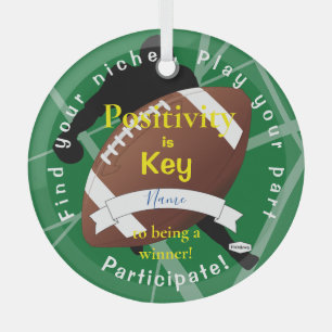 Positivity Football Ornament Green HAMbyWG
