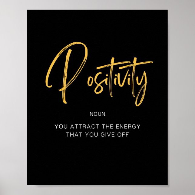 Positivity Inspiring Quote Poster (Front)