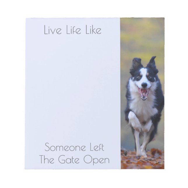 Positivity Motivation Saying Live Life Like Notepad (Front)