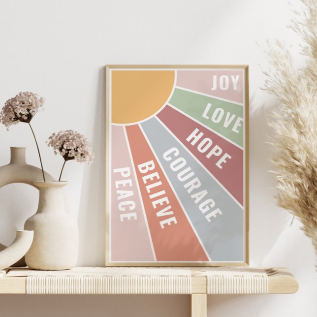 Positivity Poster Love Joy Courage and Hope (Creator Uploaded)