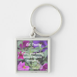 Positve Vibes Lil Truths Floral Blooms Keychain