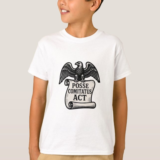 Posse Comitatus Act Eagle Scroll T-Shirt (Front)