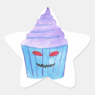 Possessed Cupcake Star Sticker