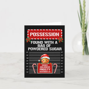 Possession Gingerbread Inmate Christmas Group Matc Card