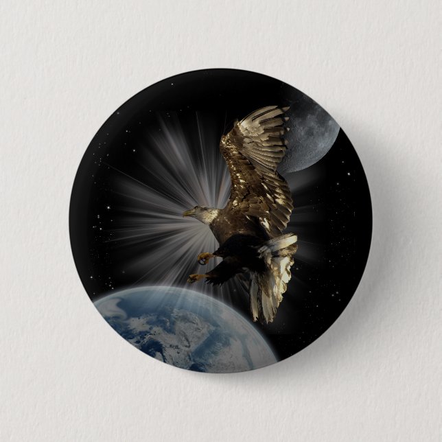 "POSSIBILITIES" Bald Eagle Motivational Gifts 2 Inch Round Button (Front)