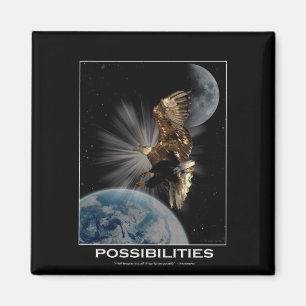 "POSSIBILITIES" Bald Eagle Motivational Gifts Magnet