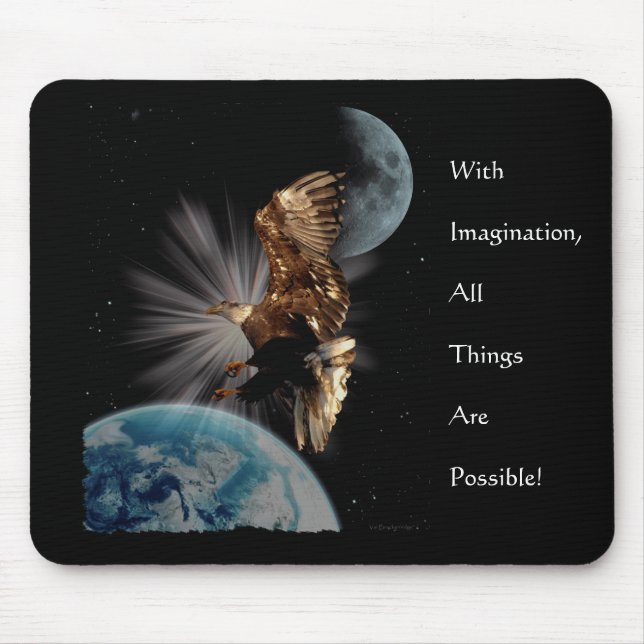 "POSSIBILITIES" Bald Eagle Motivational Gifts Mouse Pad (Front)