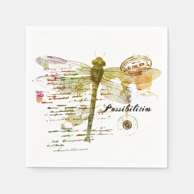 Possibilities dragonfly napkin (Front)