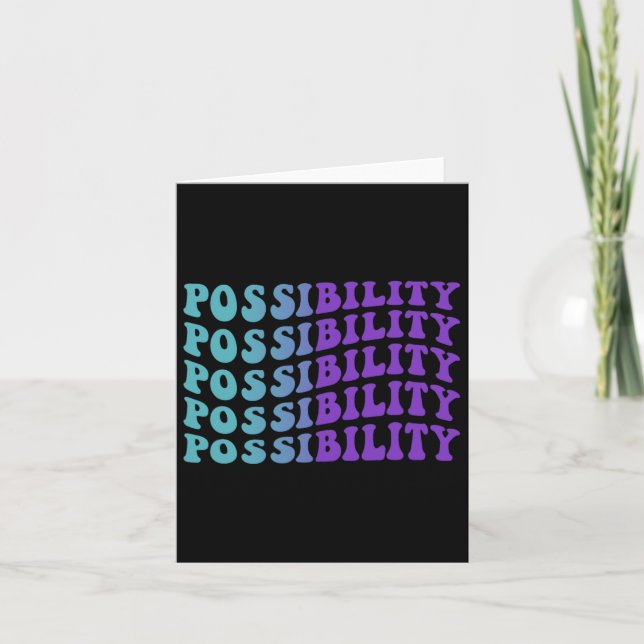 Possibility Suicide Prevention Depression Awarenes Card (Front)