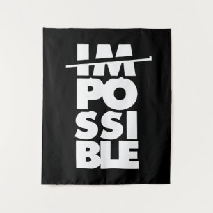 Possible Impossible, motivational words Tapestry