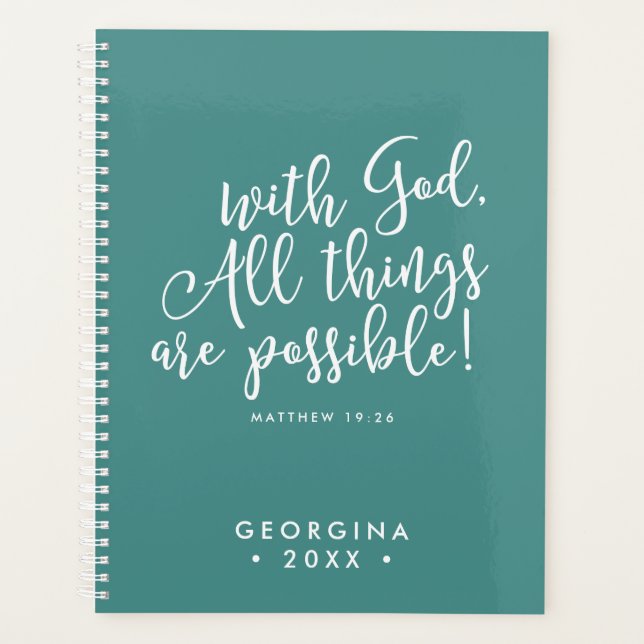 Possible with God Script Bible Verse Planner (Front)