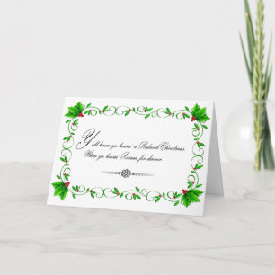 Possum Dinner Christmas card (White)