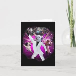 Possum Disco Ball Dancing  Card