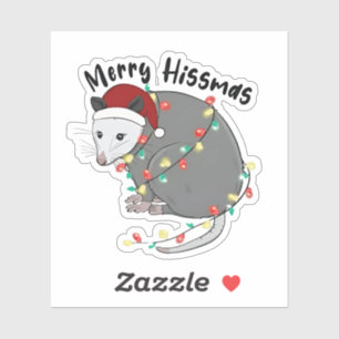 Possum Eat Trash Christmas Lights Merry Hissmass