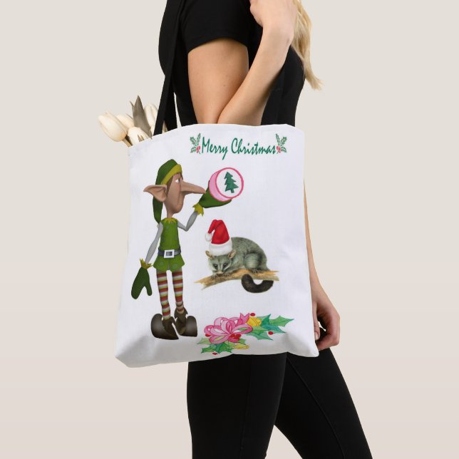 Possum Joyeux Noël Femme Sacs fourre-tout Elf (De près)