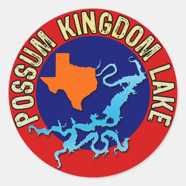 Possum Kingdom Lake, Texas Classic Round Sticker (Front)