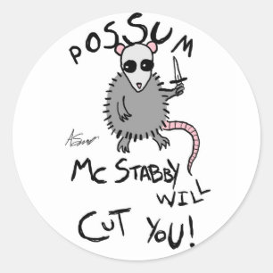 Possum McStabby Stickers