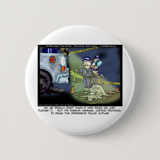 Possum Protocol Funny Gifts Tees & Collectibles 2 Inch Round Button (Front)
