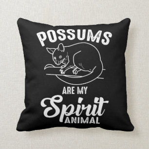 Possum Spirit Animal - Opossum Animal Fan Throw Pillow