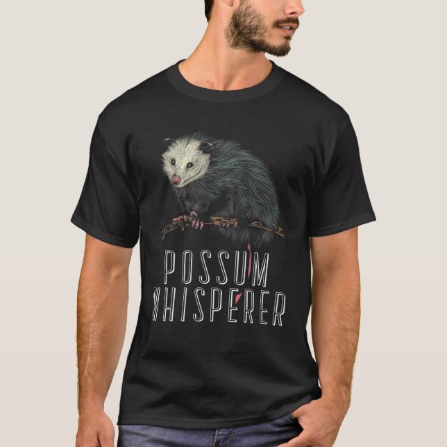 Possum Whisperer Street Cat Opossum Animal Phalang T-Shirt (Front)