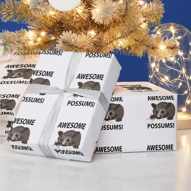 Possums Awesome Funny Possums Wrapping Paper (Holidays)