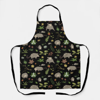 Possums in a Berry Field in Black Apron