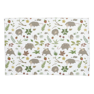 Possums in a Berry Field in White Pillowcase
