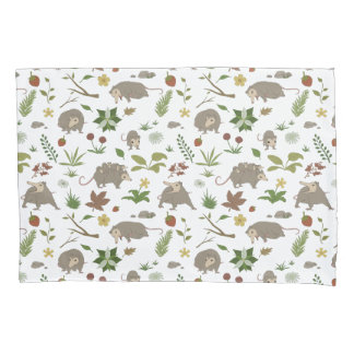 Possums in a Berry Field in White Pillowcase