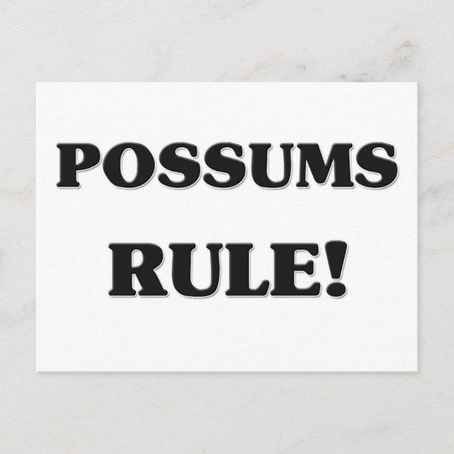 Possums Rule Postcard (Front)