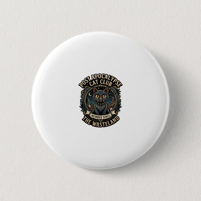 Post Apocalypse Cat Cat Dad Gift Idea - Post Apoca 2 Inch Round Button (Front)