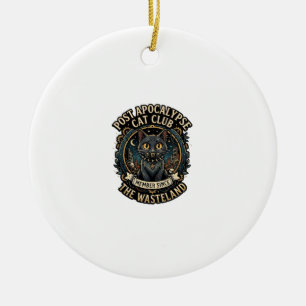 Post Apocalypse Cat Cat Dad Gift Idea - Post Apoca Ceramic Ornament