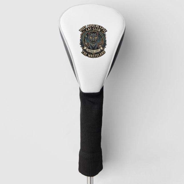 Post Apocalypse Cat Cat Dad Gift Idea - Post Apoca Golf Head Cover (Front)