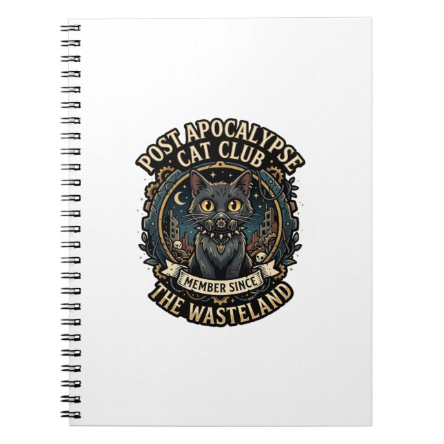 Post Apocalypse Cat Cat Dad Gift Idea - Post Apoca Notebook (Front)