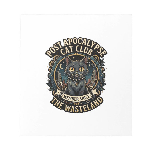 Post Apocalypse Cat Cat Dad Gift Idea - Post Apoca Notepad (Front)