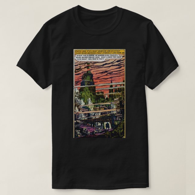 Post apocalyptic atomic fallout world tour old com T-Shirt (Design Front)