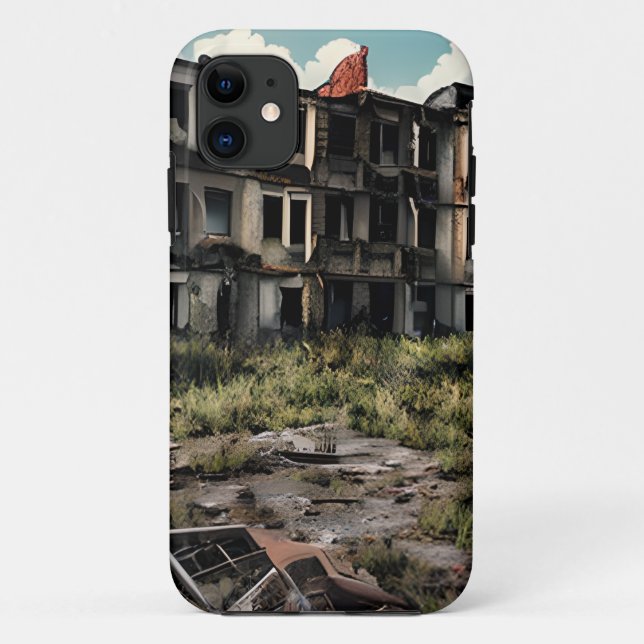 Post Apocalyptic Destruction | Abandoned Buildings Case-Mate iPhone Case (Back)