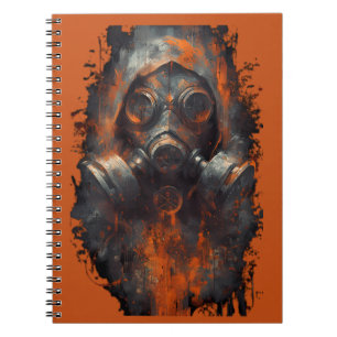 Post Apocalyptic Gas Mask Toxic Grunge  Notebook